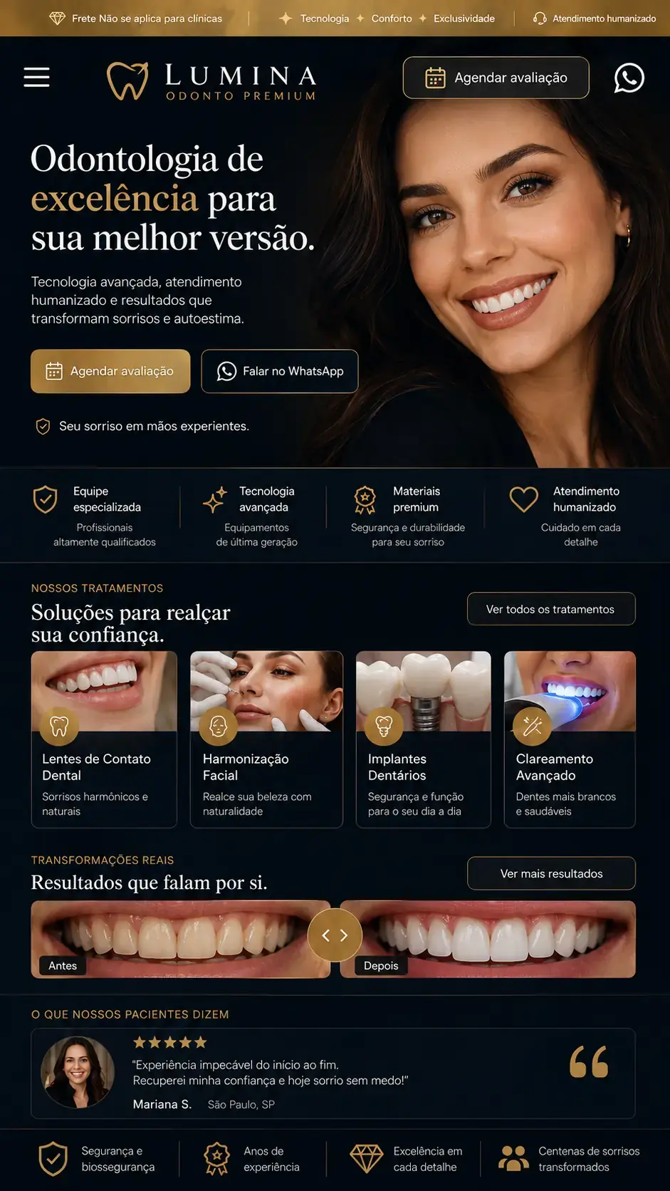 Clínica Odontológica Criação de Site e Desenvolvimento de Site