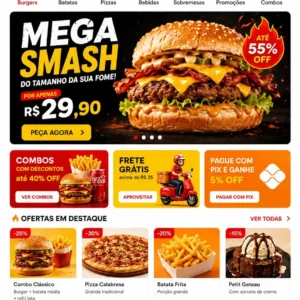 Criação de site para Burger Artesanal