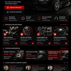 Criação de site para Centro Automotivo