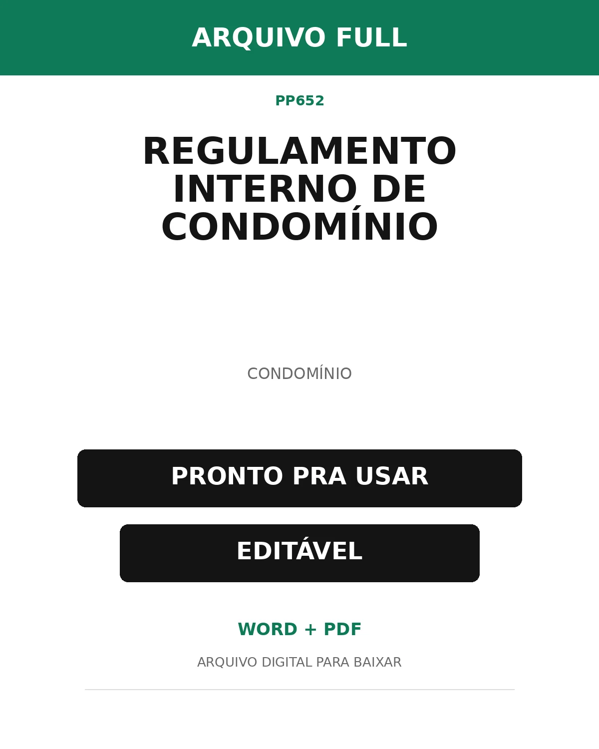 Baixar Regulamento Interno de Condomínio Online – Word e PDF