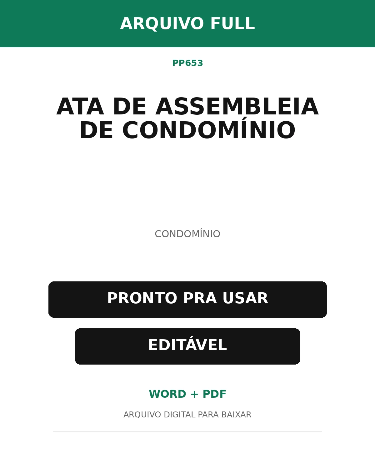 Baixar Ata de Assembleia de Condomínio Online – Word e PDF