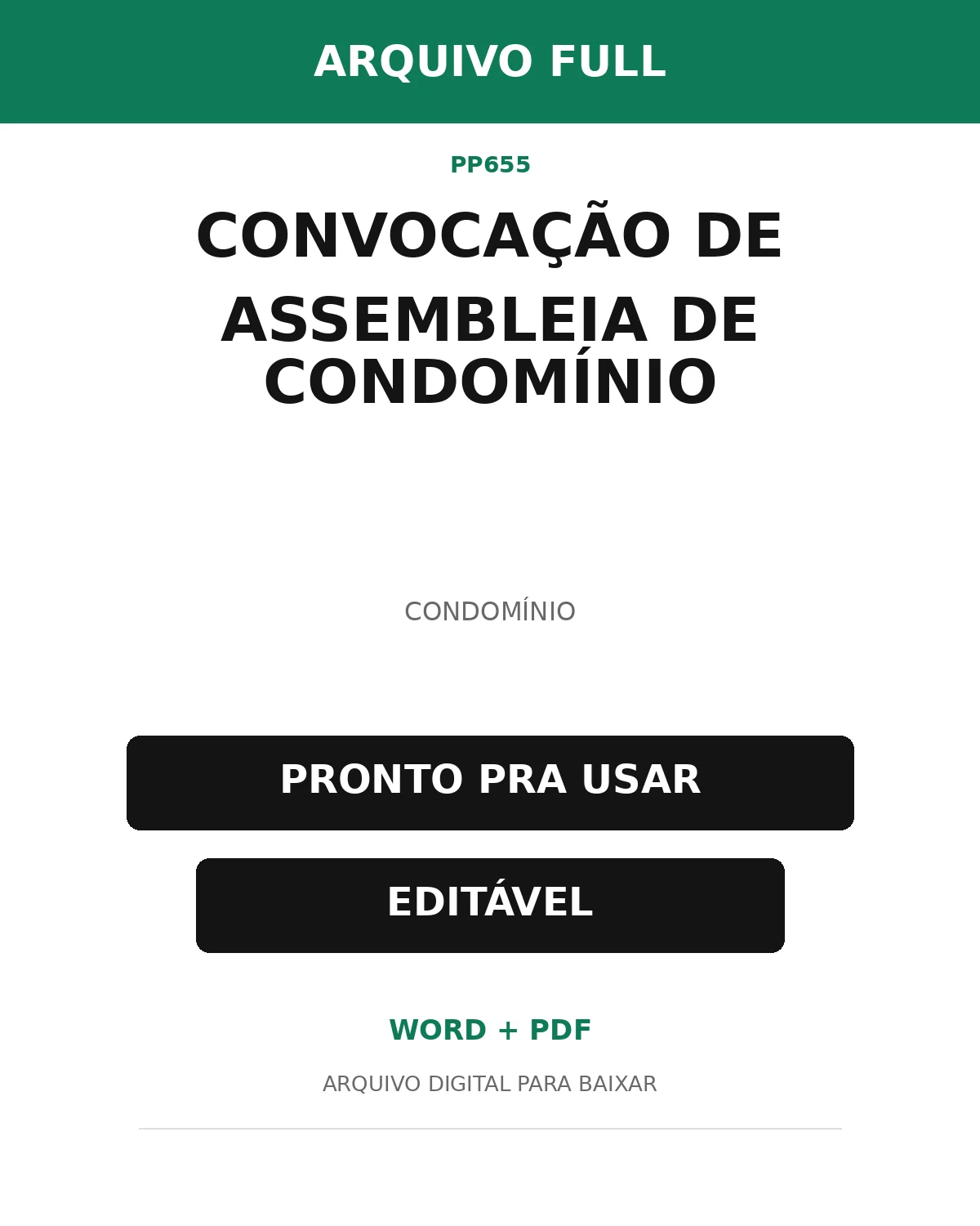 Baixar Convocação de Assembleia de Condomínio Online – Word e PDF