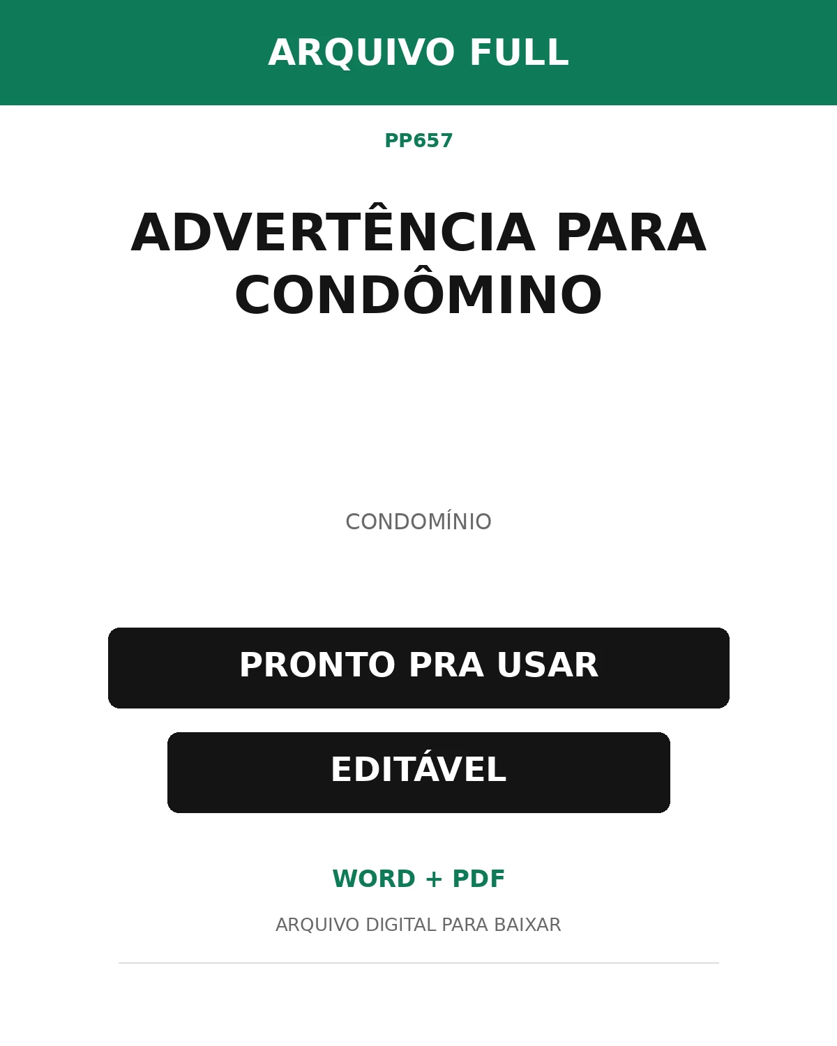 Baixar Advertência para Condômino Online – Word e PDF