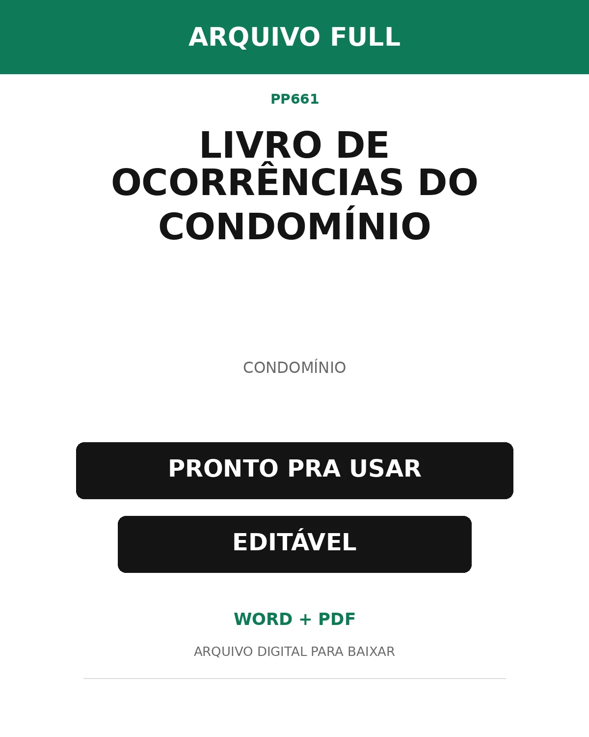 Baixar Livro de Ocorrências do Condomínio Online – Word e PDF
