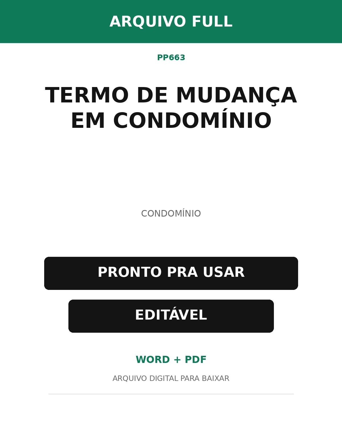 Baixar Termo de Mudança em Condomínio Online – Word e PDF