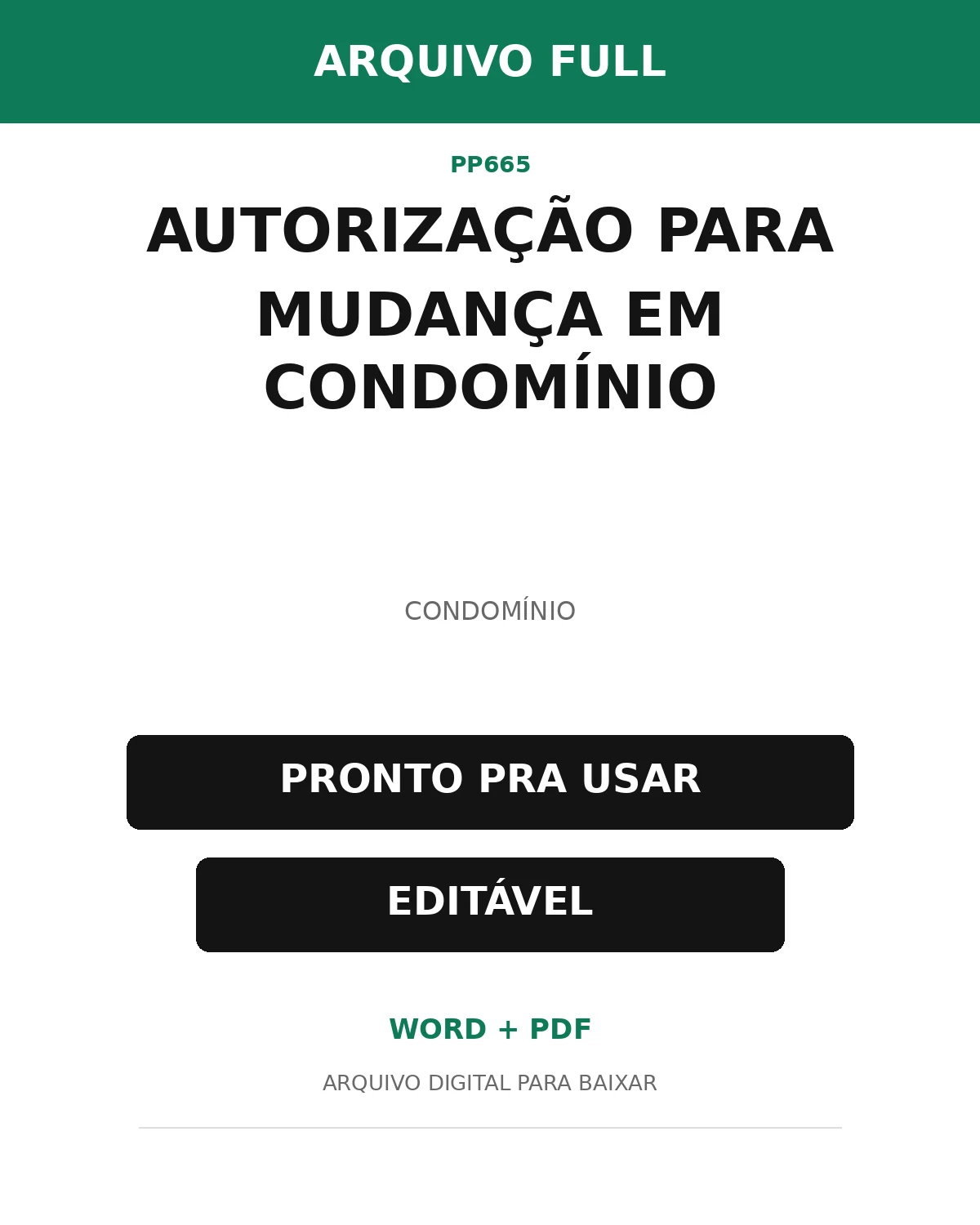 Baixar Autorização para Mudança em Condomínio Online – Word e PDF