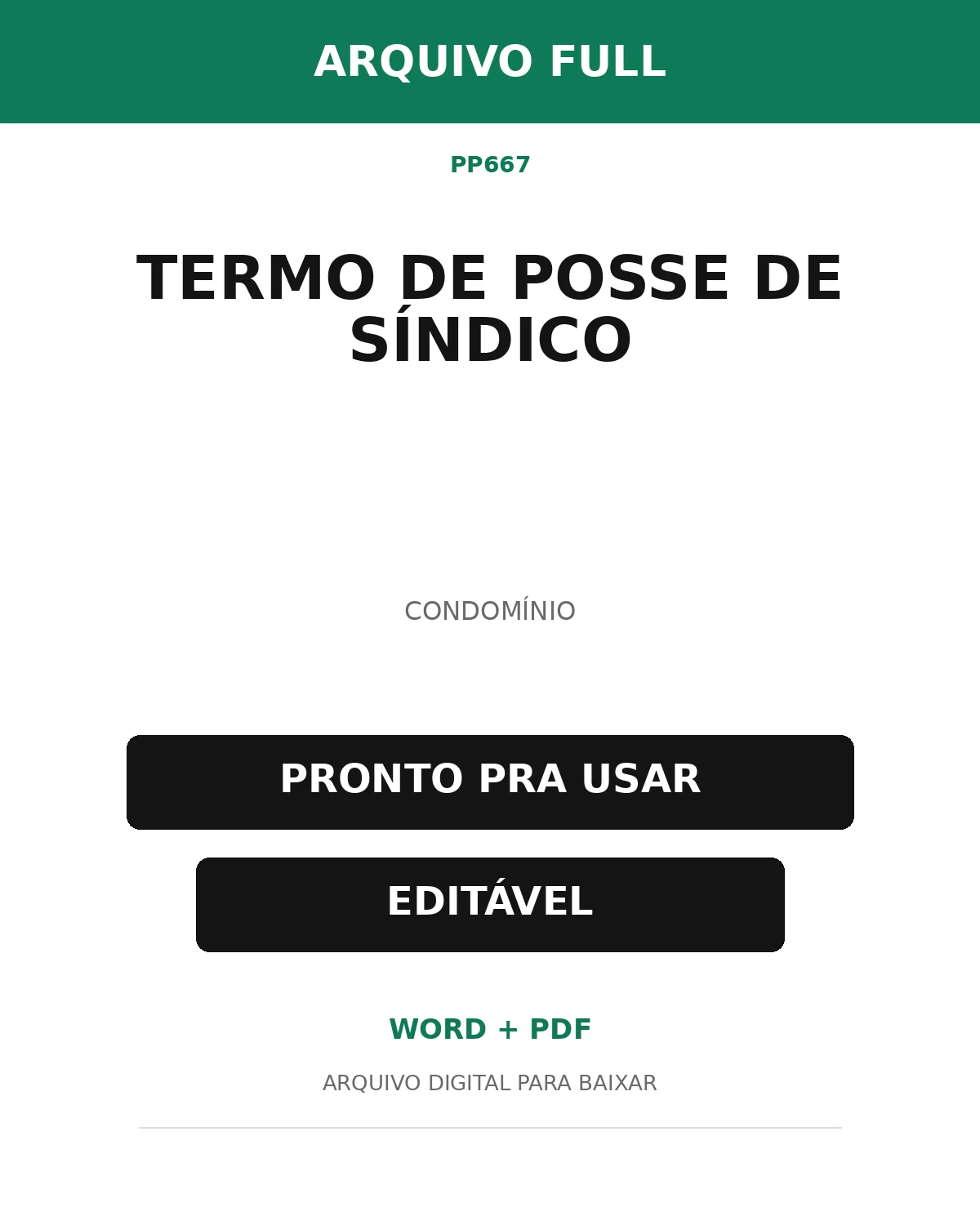 Baixar Termo de Posse de Síndico Online – Word e PDF