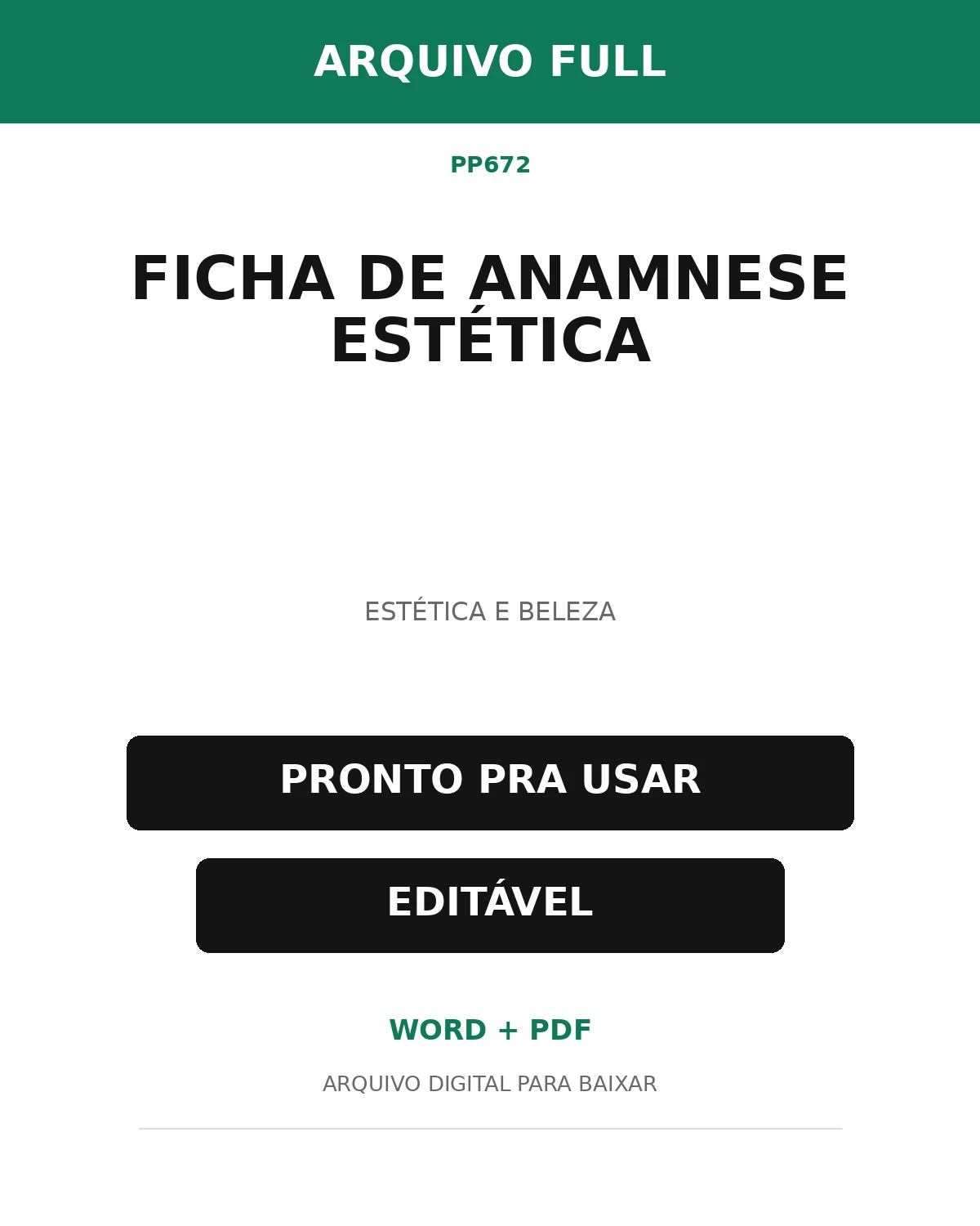Baixar Ficha de Anamnese Estética Online – Word e PDF