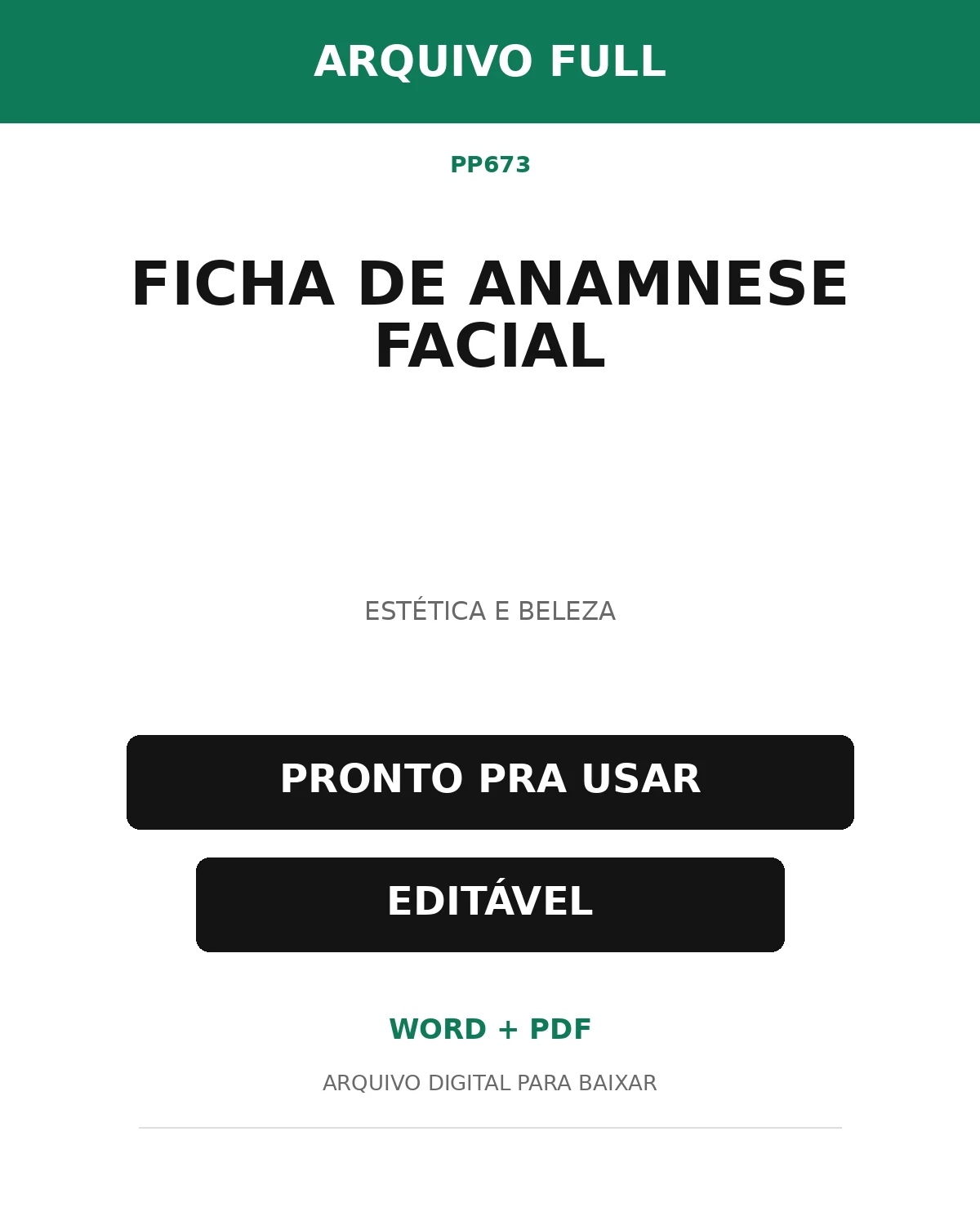 Baixar Ficha de Anamnese Facial Online – Word e PDF