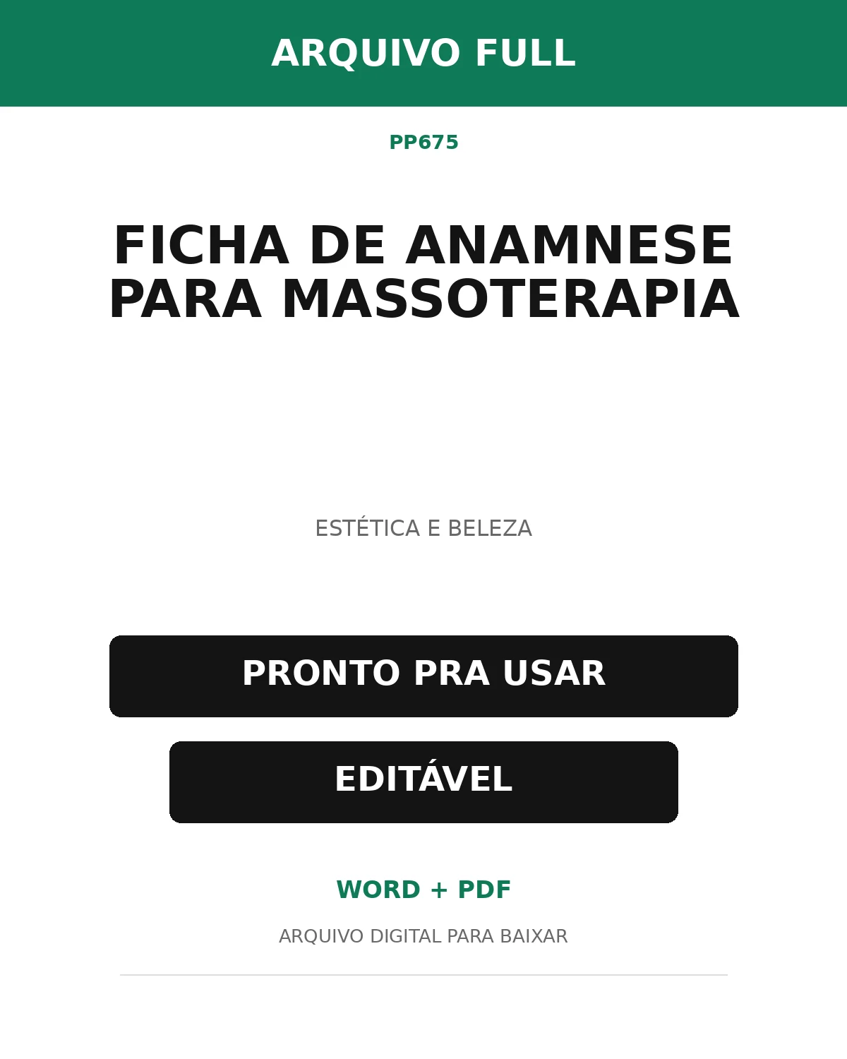 Baixar Ficha de Anamnese para Massoterapia Online – Word e PDF