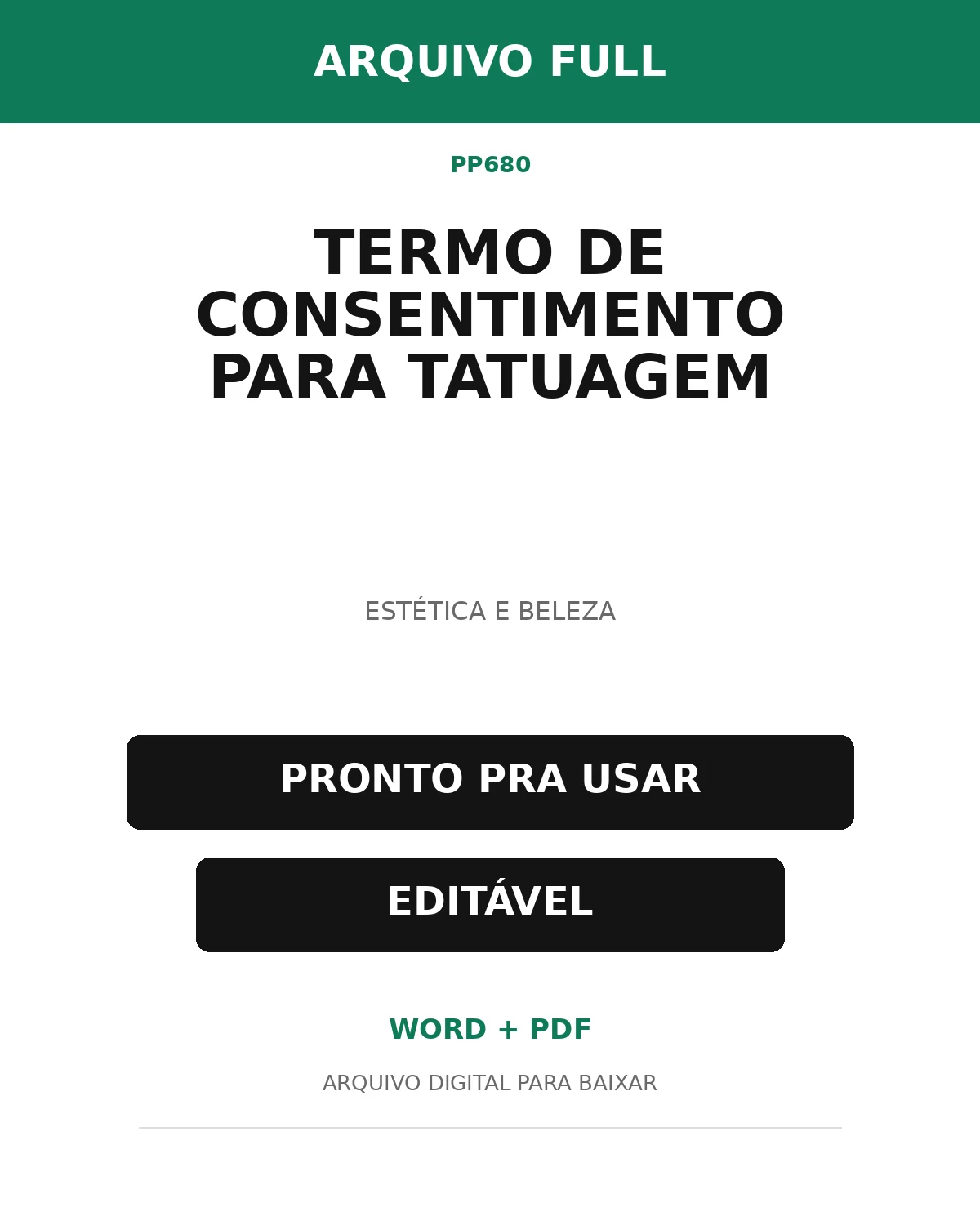 Baixar Termo de Consentimento para Tatuagem Online – Word e PDF
