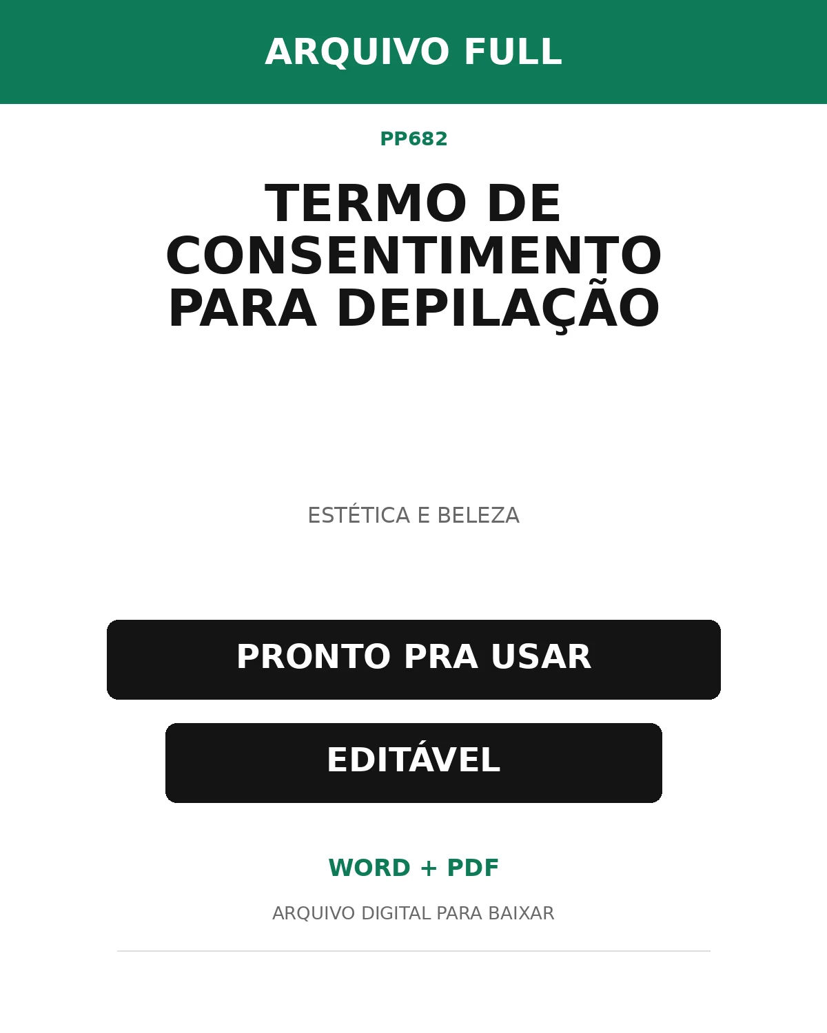 Baixar Termo de Consentimento para Depilação Online – Word e PDF