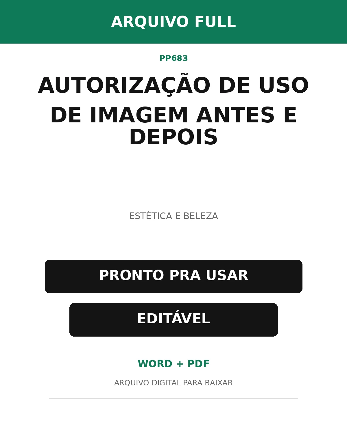 Baixar Autorização de Uso de Imagem Antes e Depois Online – Word e PDF