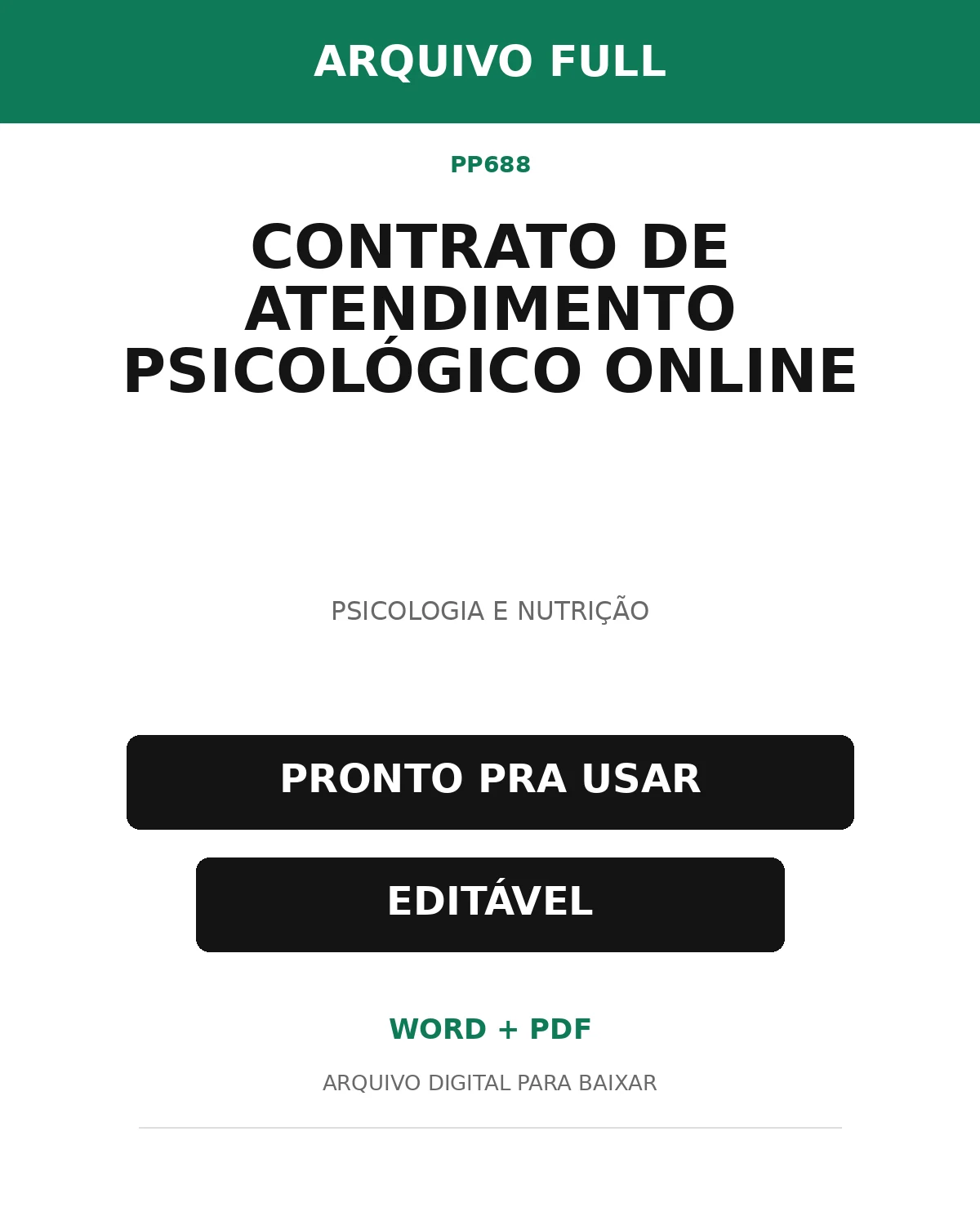 Baixar Contrato de Atendimento Psicológico Online Online – Word e PDF
