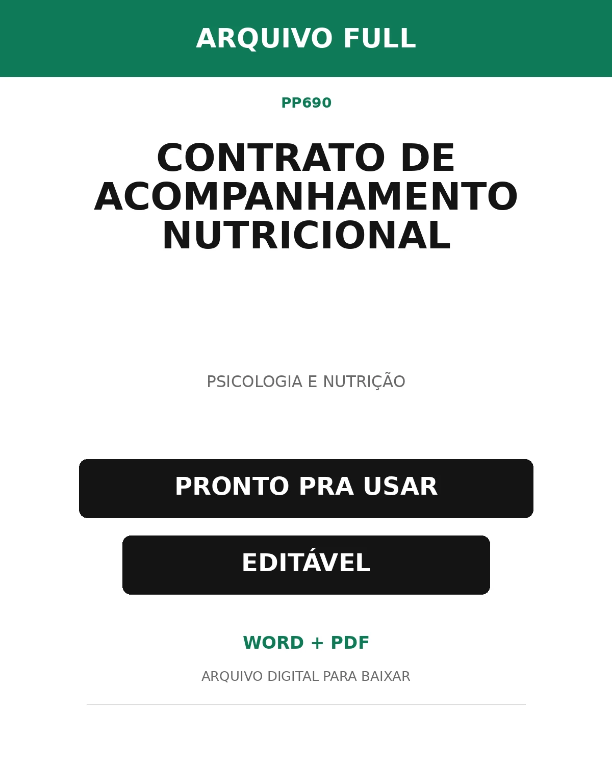 Baixar Contrato de Acompanhamento Nutricional Online – Word e PDF
