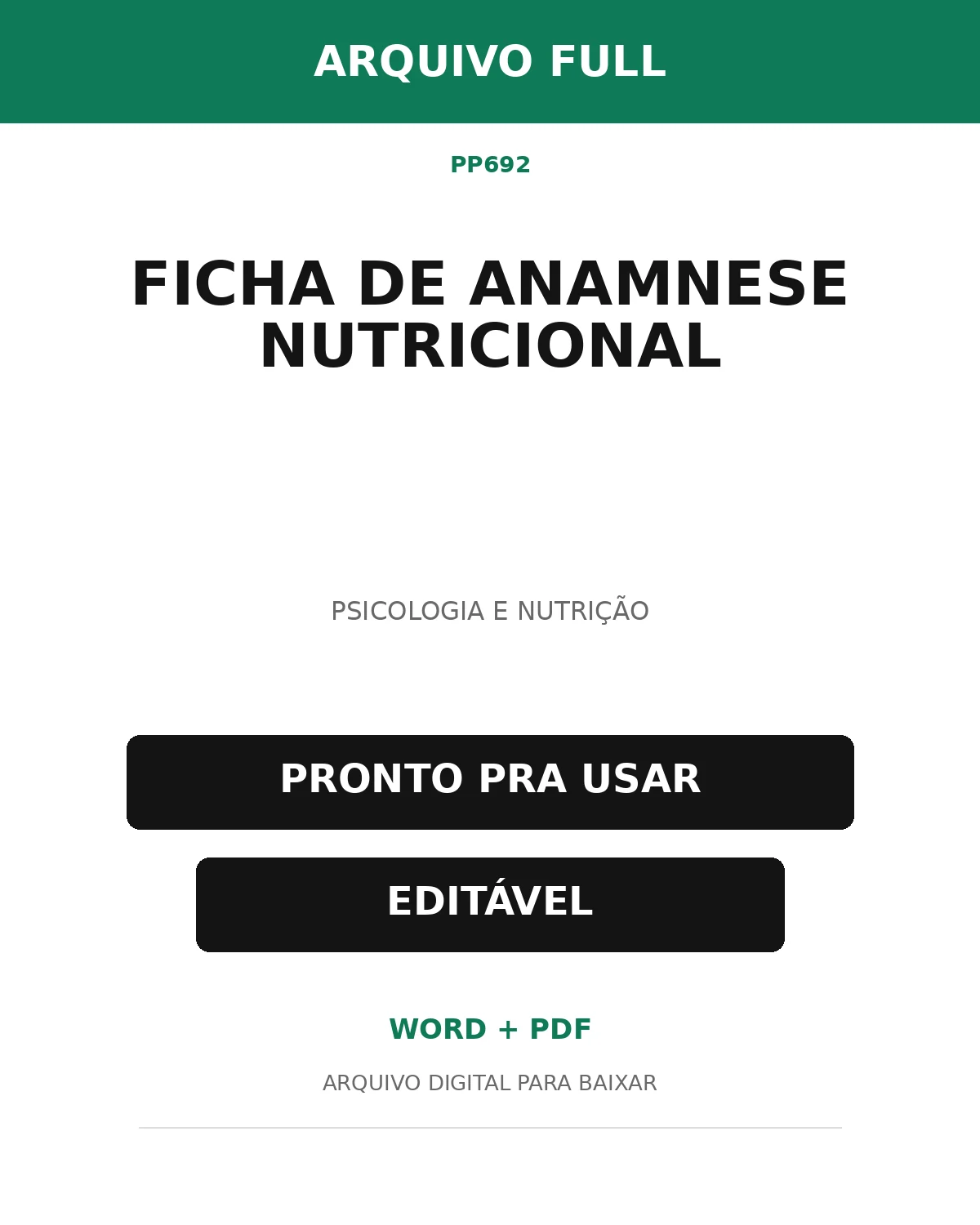 Baixar Ficha de Anamnese Nutricional Online – Word e PDF