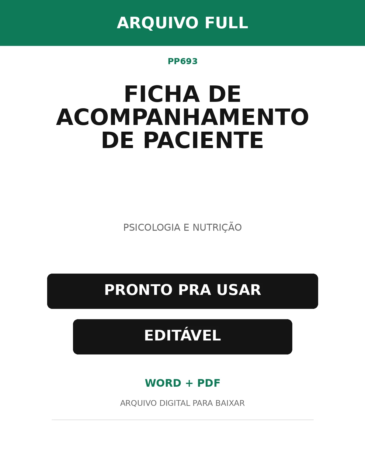 Baixar Ficha de Acompanhamento de Paciente Online – Word e PDF
