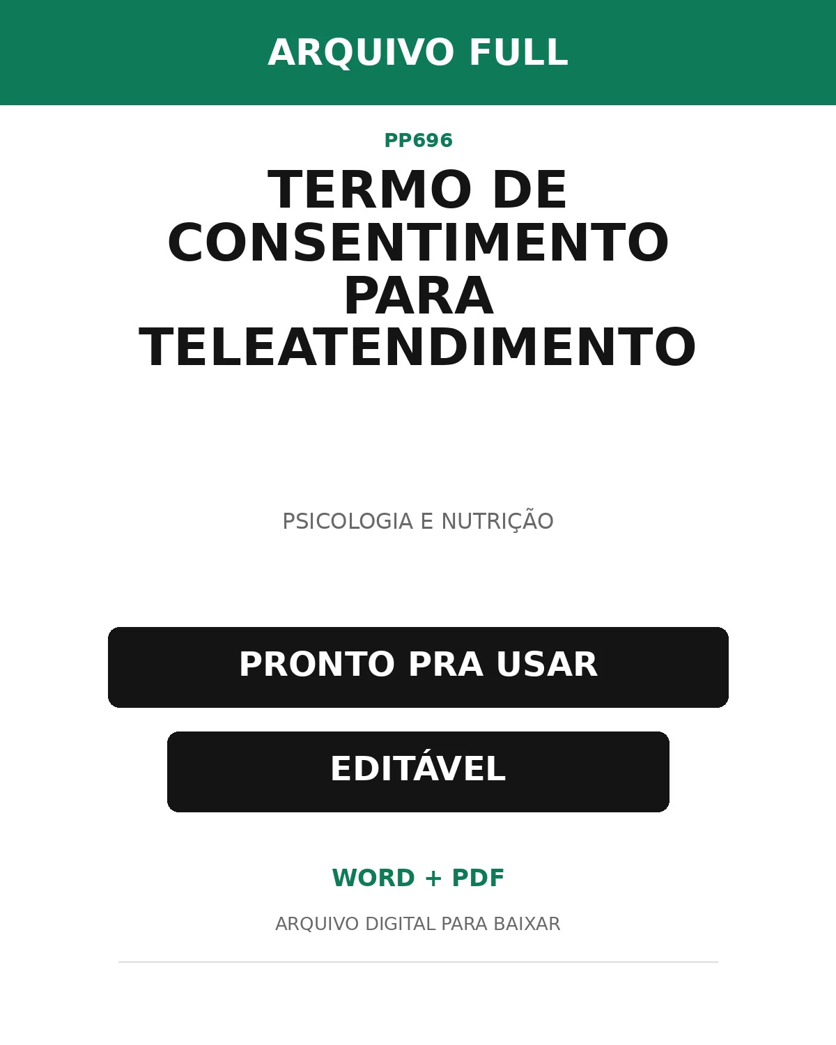 Baixar Termo de Consentimento para Teleatendimento Online – Word e PDF