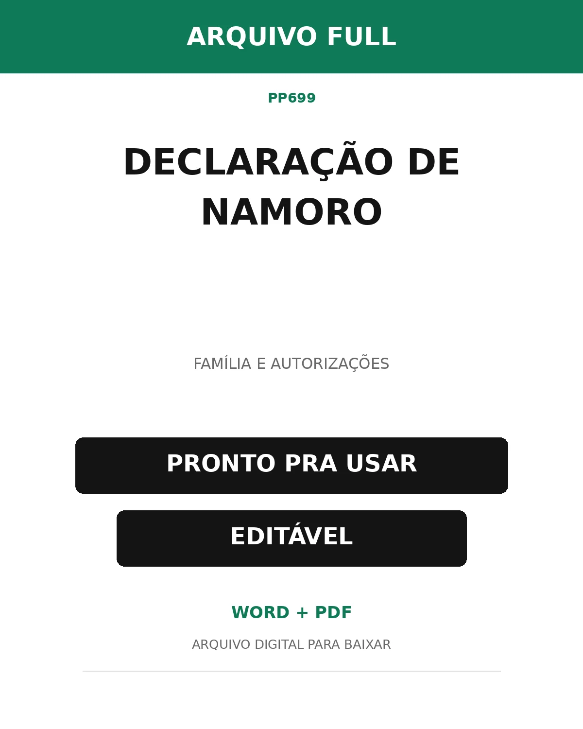 Baixar Declaração de Namoro Online – Word e PDF