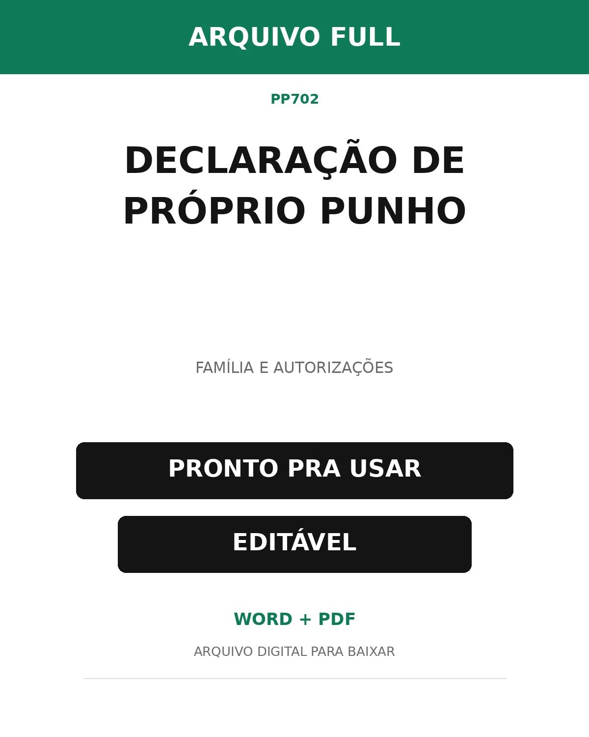 Baixar Declaração de Próprio Punho Online – Word e PDF