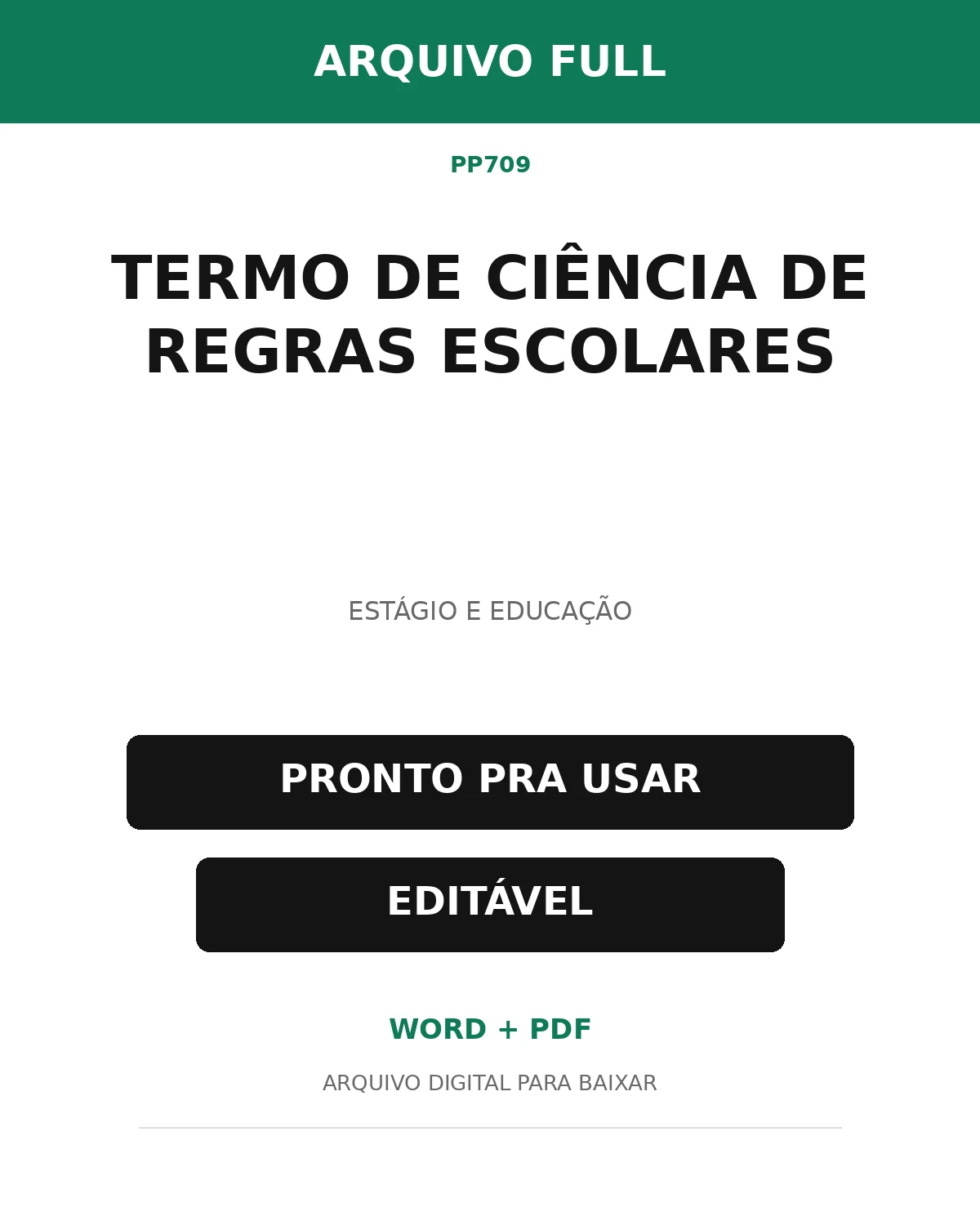 Baixar Termo de Ciência de Regras Escolares Online – Word e PDF