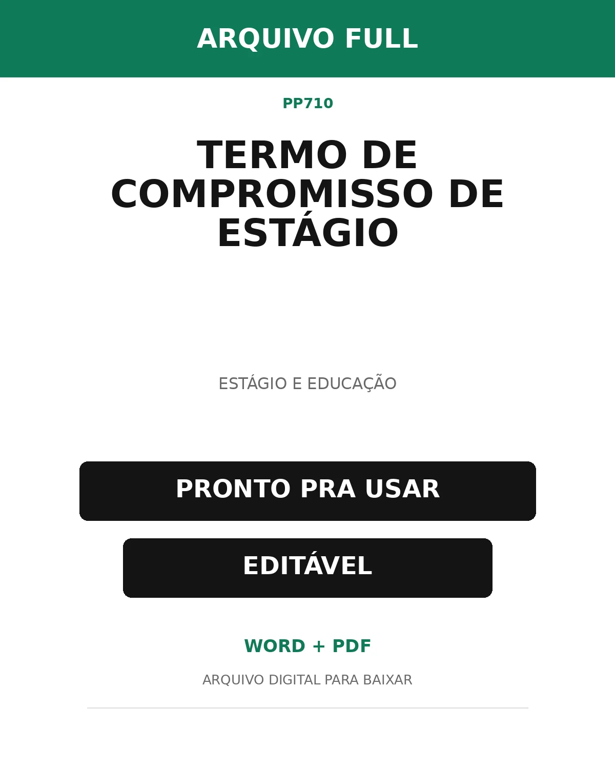Baixar Termo de Compromisso de Estágio Online – Word e PDF