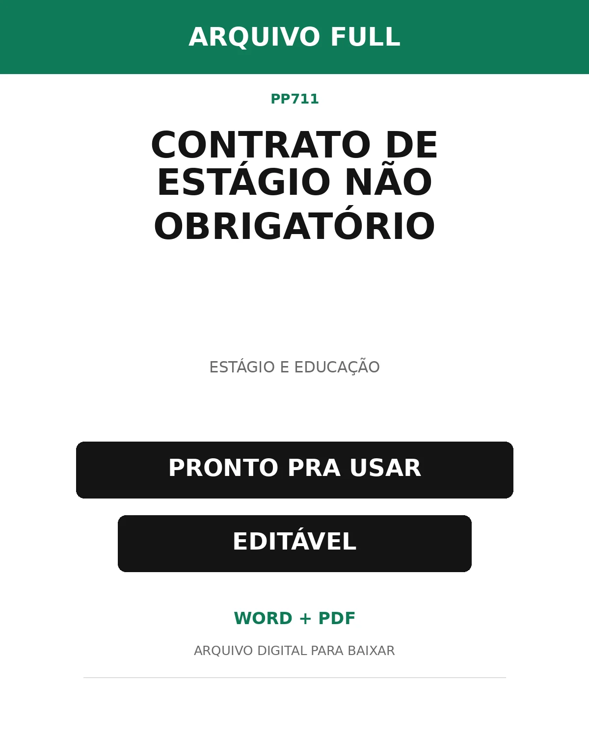 Baixar Contrato de Estágio Não Obrigatório Online – Word e PDF