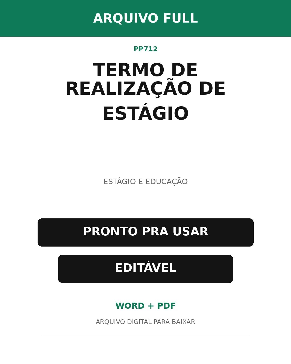 Baixar Termo de Realização de Estágio Online – Word e PDF