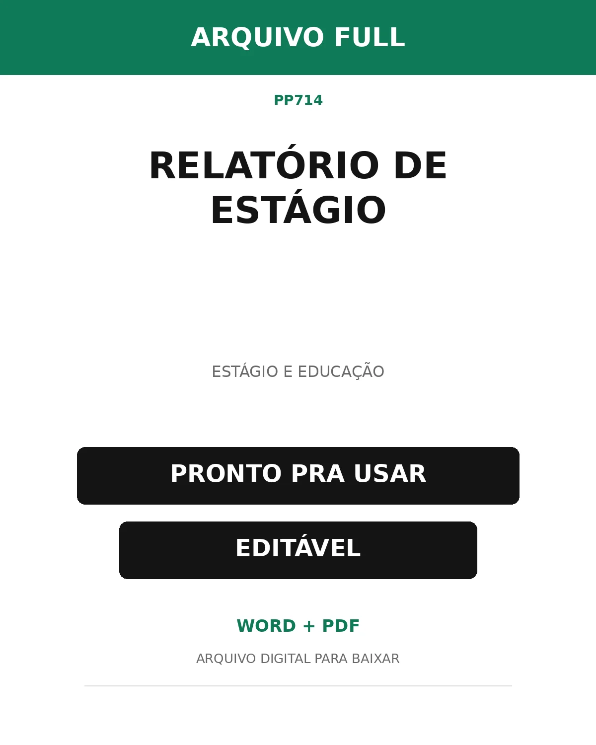 Baixar Relatório de Estágio Online – Word e PDF