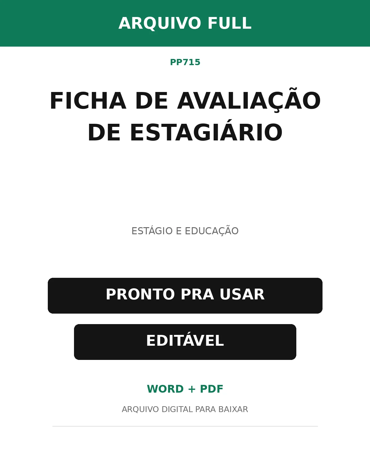 Baixar Ficha de Avaliação de Estagiário Online – Word e PDF