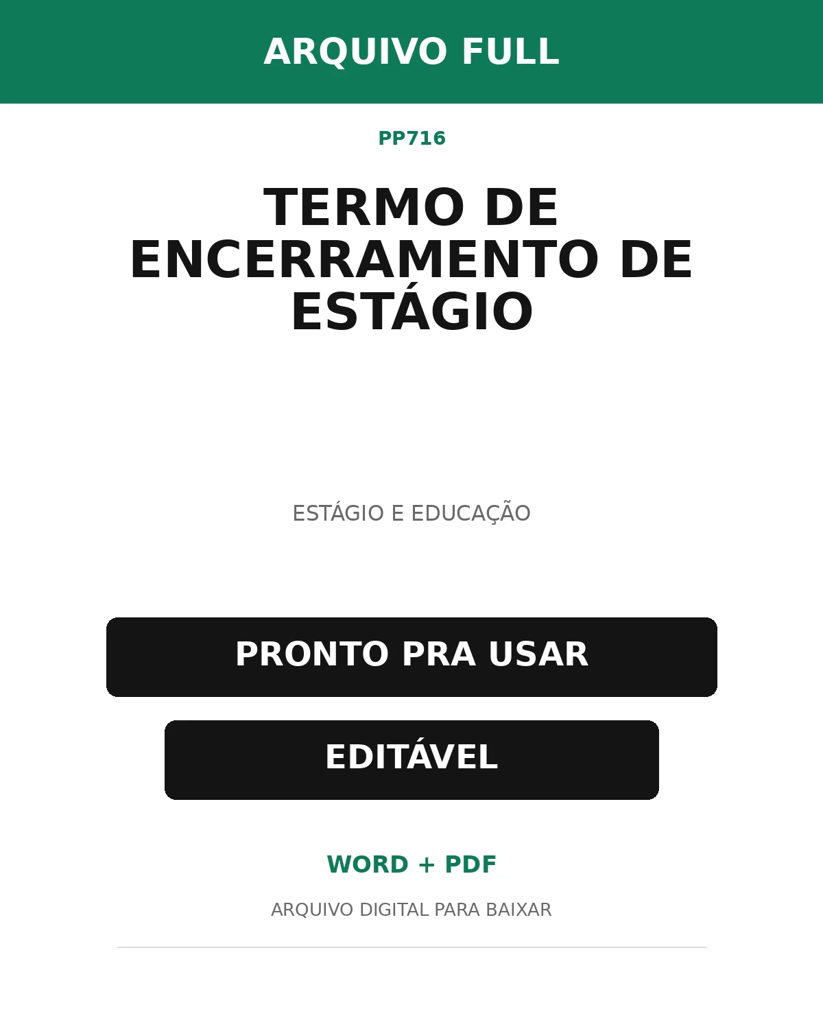Baixar Termo de Encerramento de Estágio Online – Word e PDF