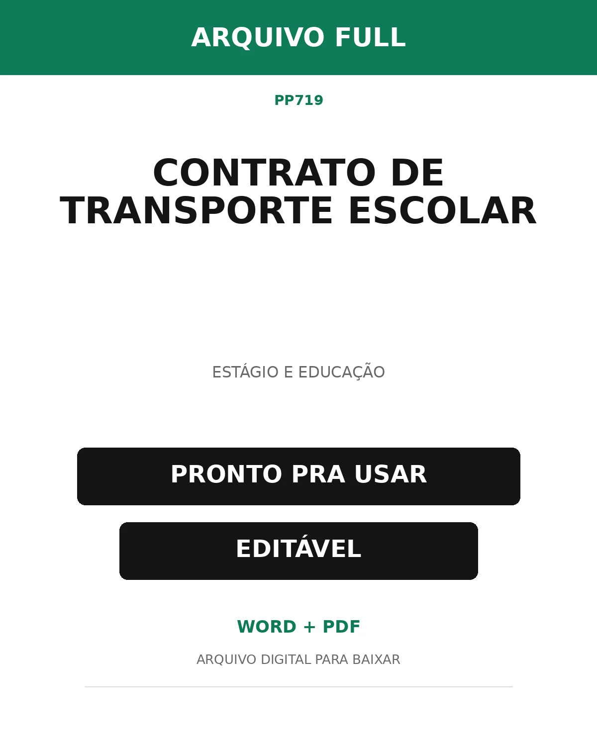 Baixar Contrato de Transporte Escolar Online – Word e PDF