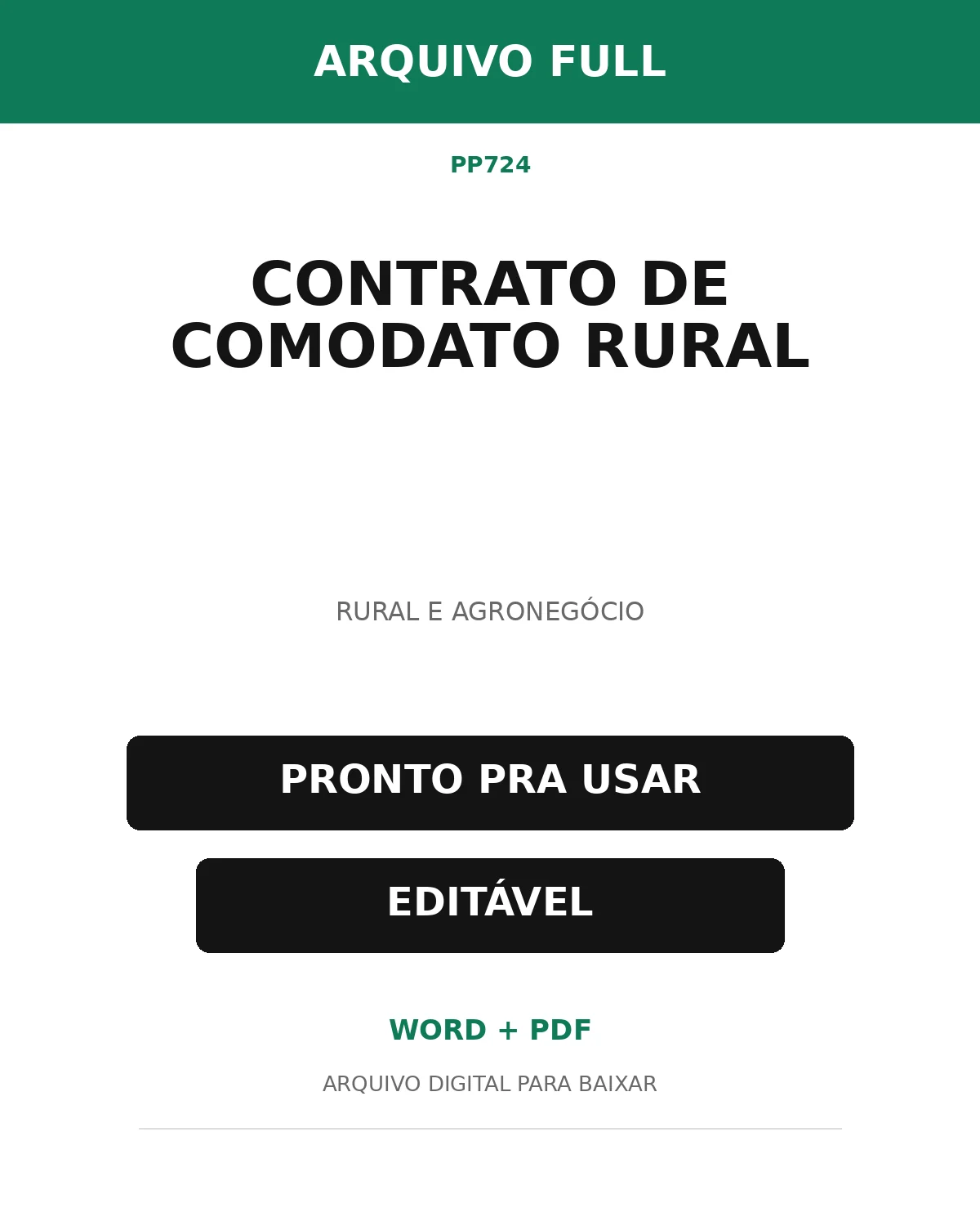 Baixar Contrato de Comodato Rural Online – Word e PDF