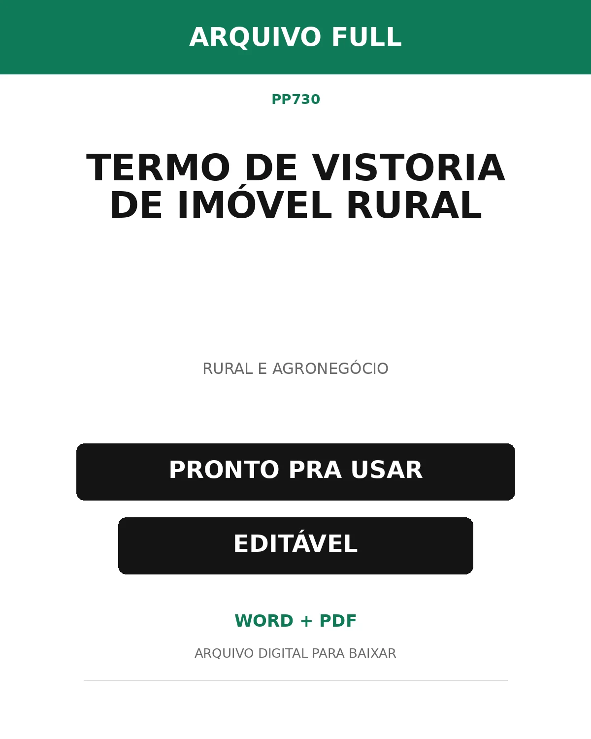 Baixar Termo de Vistoria de Imóvel Rural Online – Word e PDF