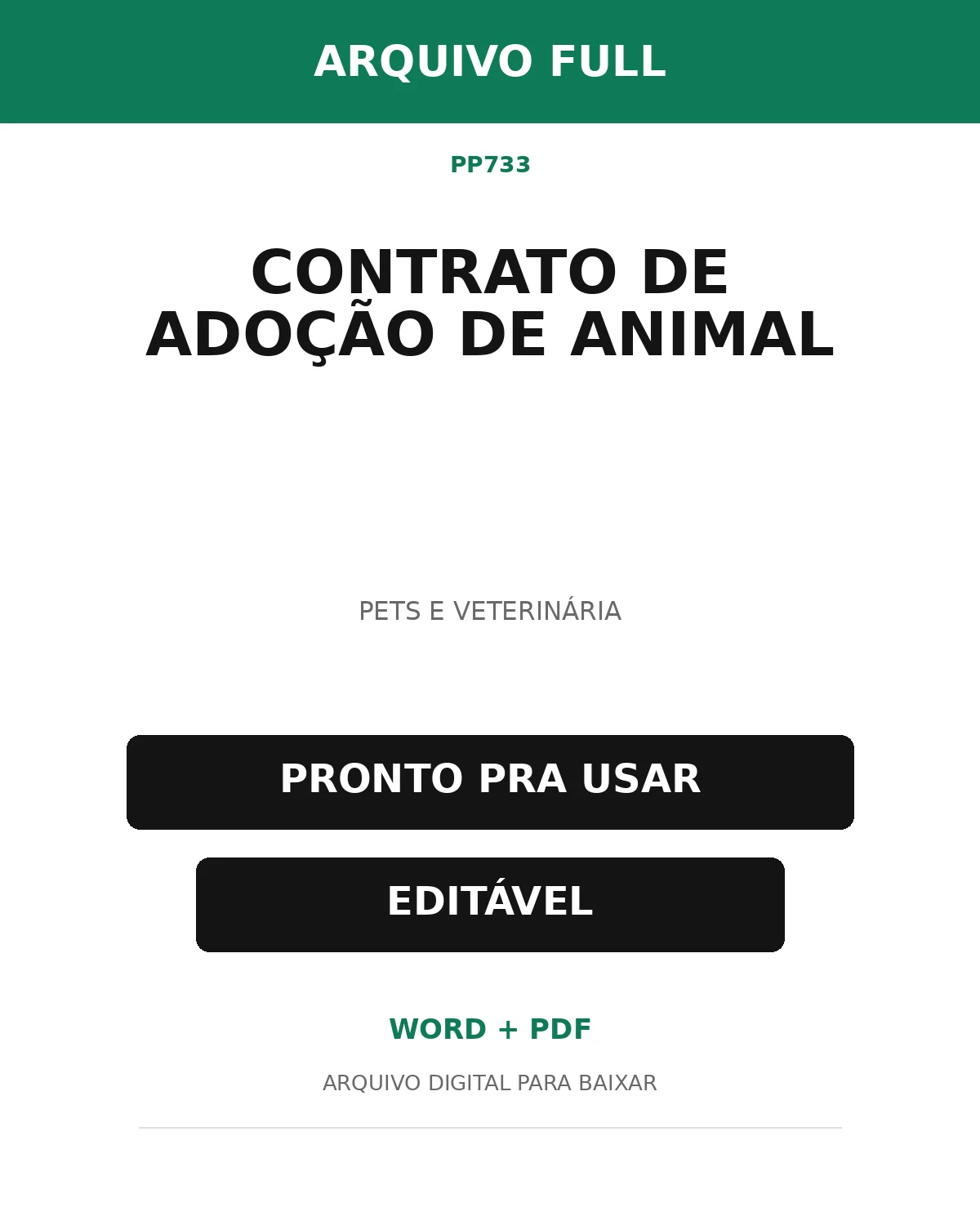 Baixar Contrato de Adoção de Animal Online – Word e PDF