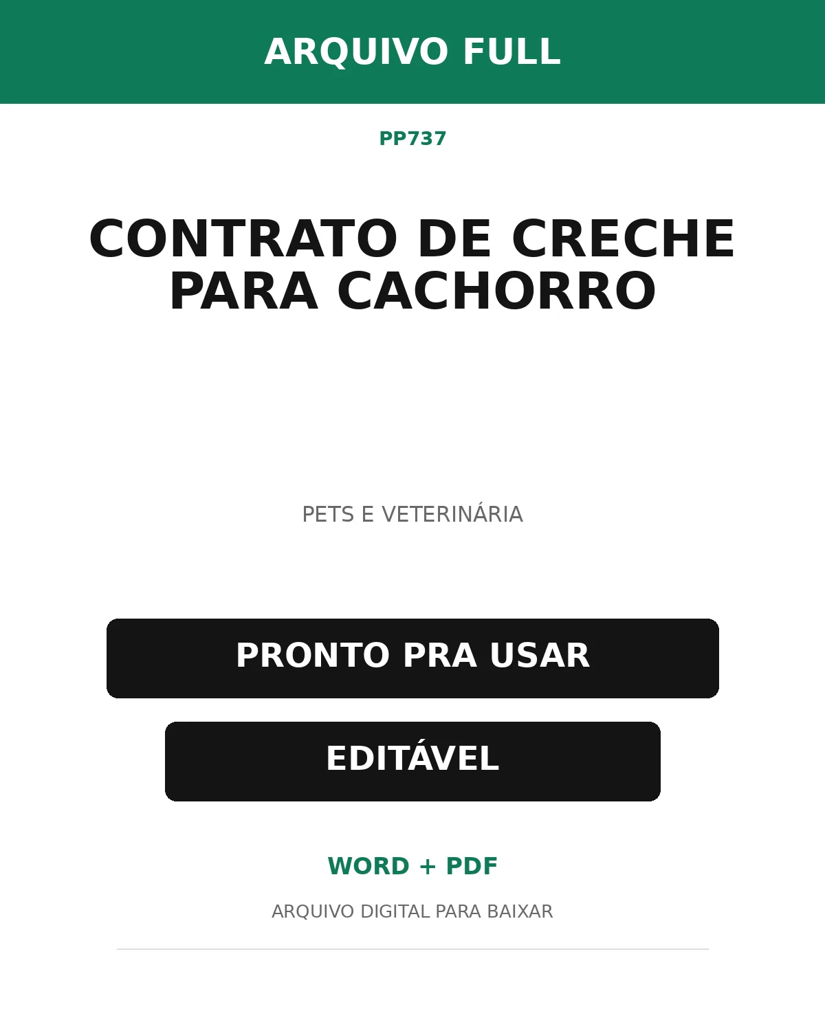 Baixar Contrato de Creche para Cachorro Online – Word e PDF