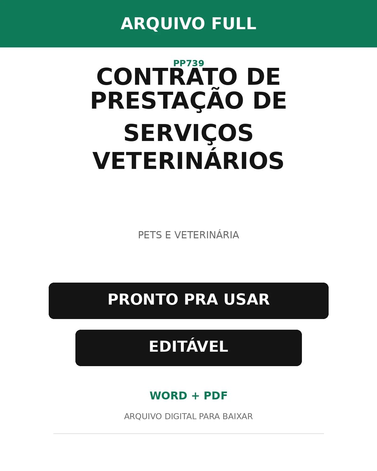 Baixar Contrato de Prestação de Serviços Veterinários Online – Word e PDF