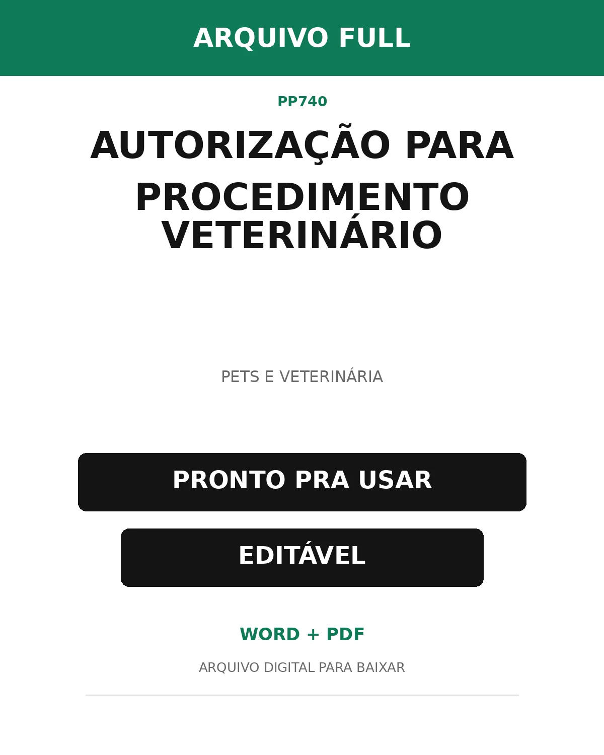 Baixar Autorização para Procedimento Veterinário Online – Word e PDF