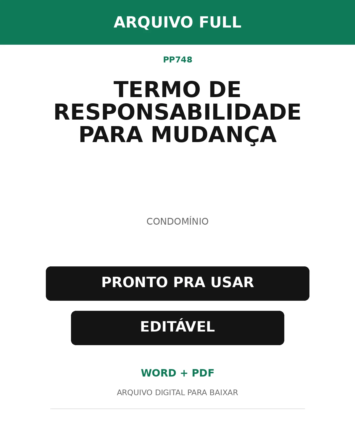 Baixar Termo de Responsabilidade para Mudança Online – Word e PDF