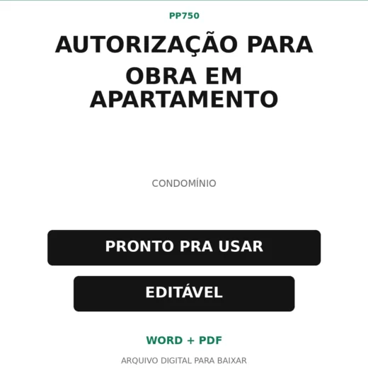 Baixar Autorização para Obra em Apartamento Online – Word e PDF