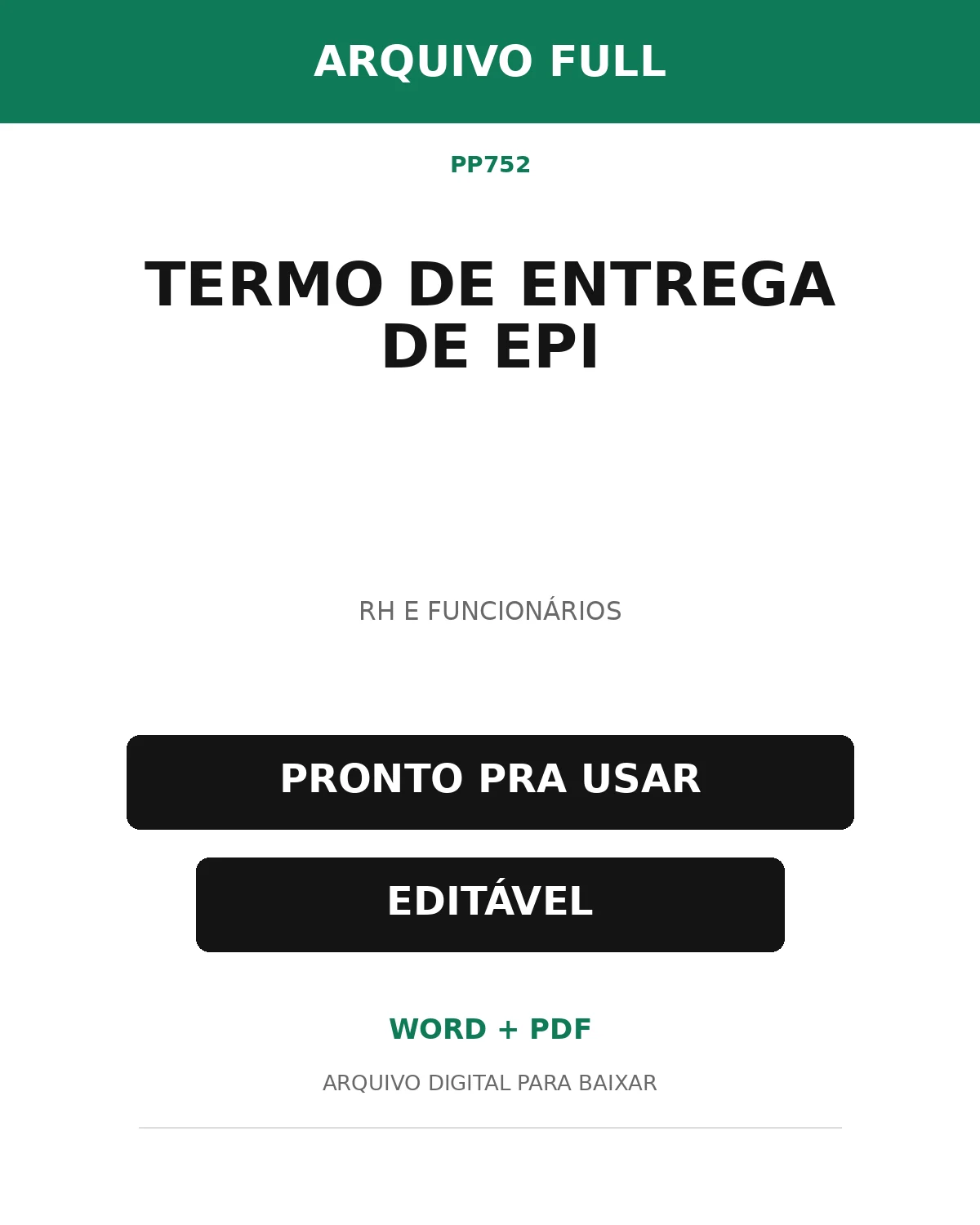 Baixar Termo de Entrega de EPI Online – Word e PDF
