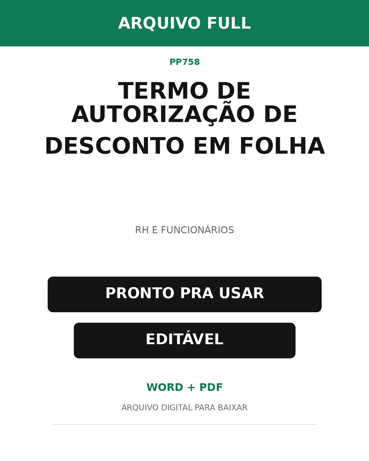 Baixar Termo de Autorização de Desconto em Folha Online – Word e PDF