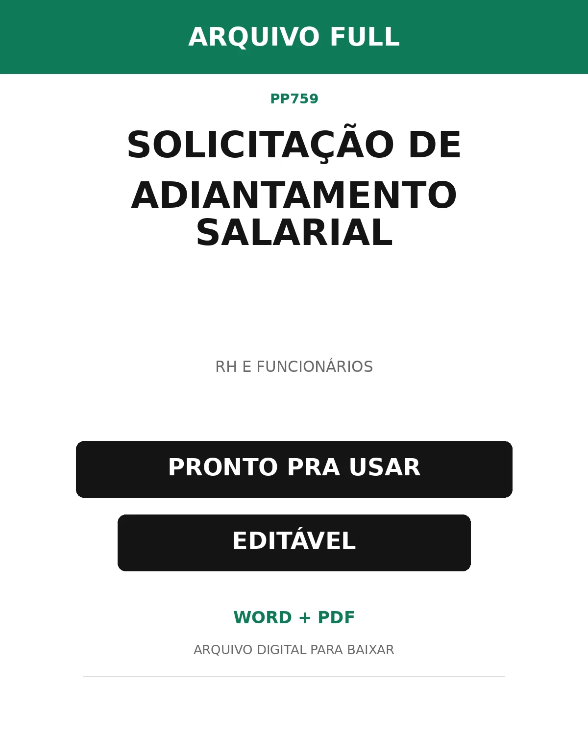 Baixar Solicitação de Adiantamento Salarial Online – Word e PDF