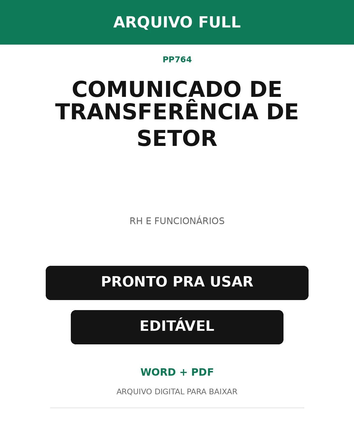 Baixar Comunicado de Transferência de Setor Online – Word e PDF