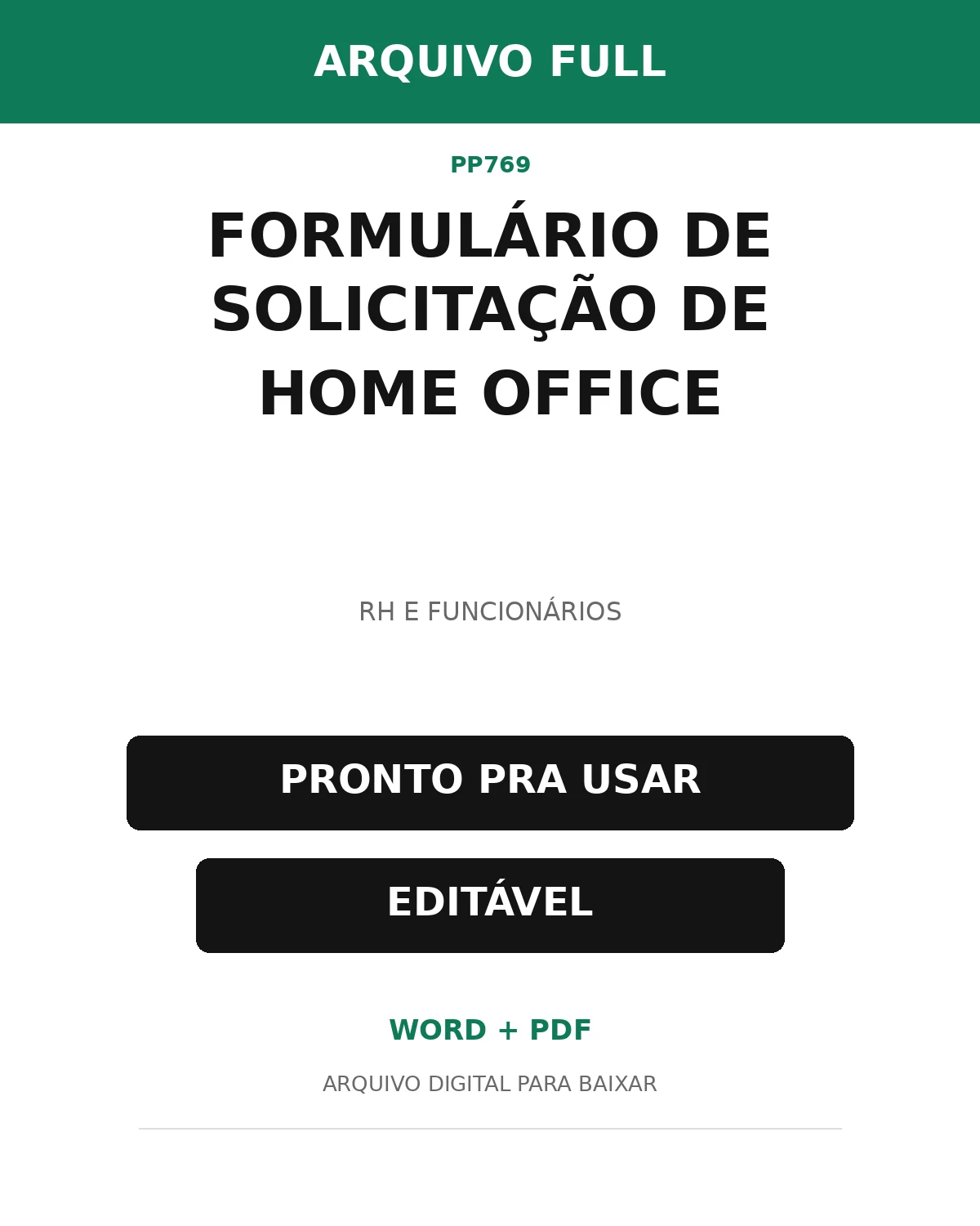 Baixar Formulário de Solicitação de Home Office Online – Word e PDF