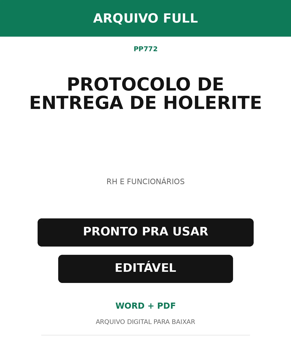 Baixar Protocolo de Entrega de Holerite Online – Word e PDF