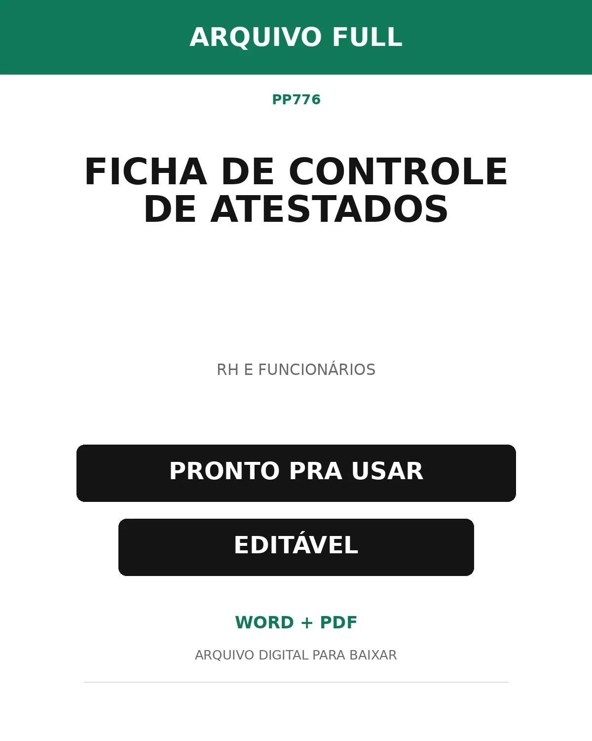 Baixar Ficha de Controle de Atestados Online – Word e PDF