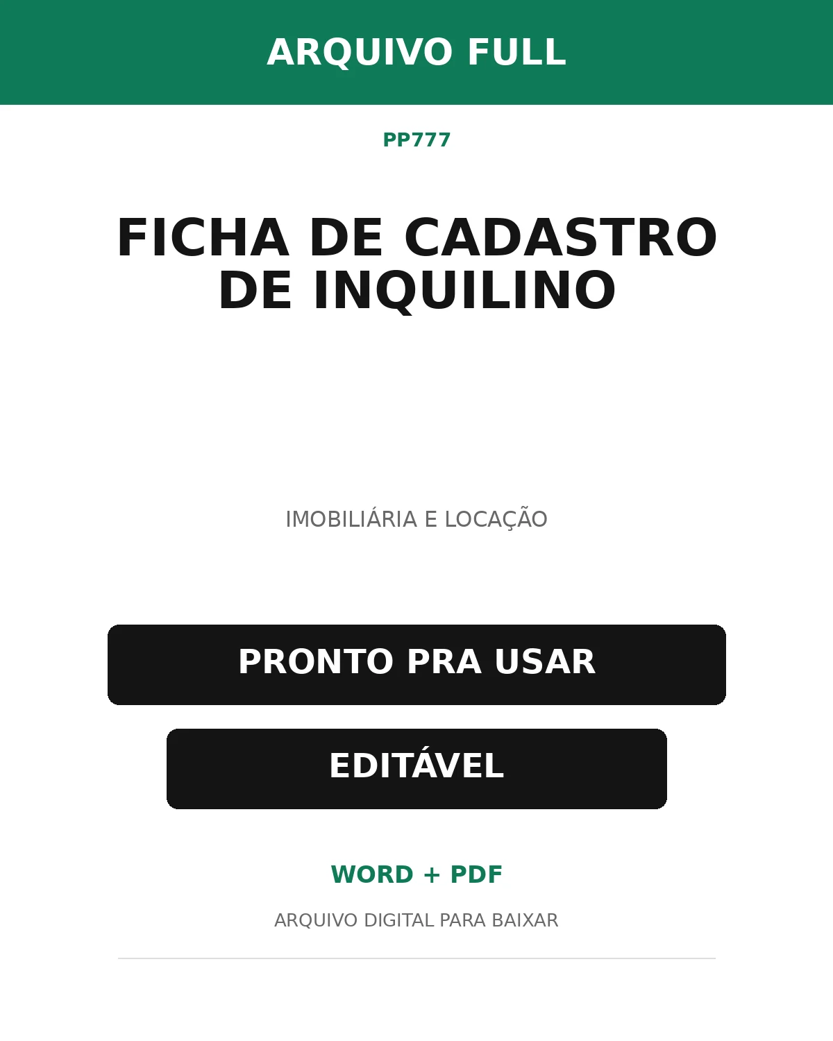 Baixar Ficha de Cadastro de Inquilino Online – Word e PDF