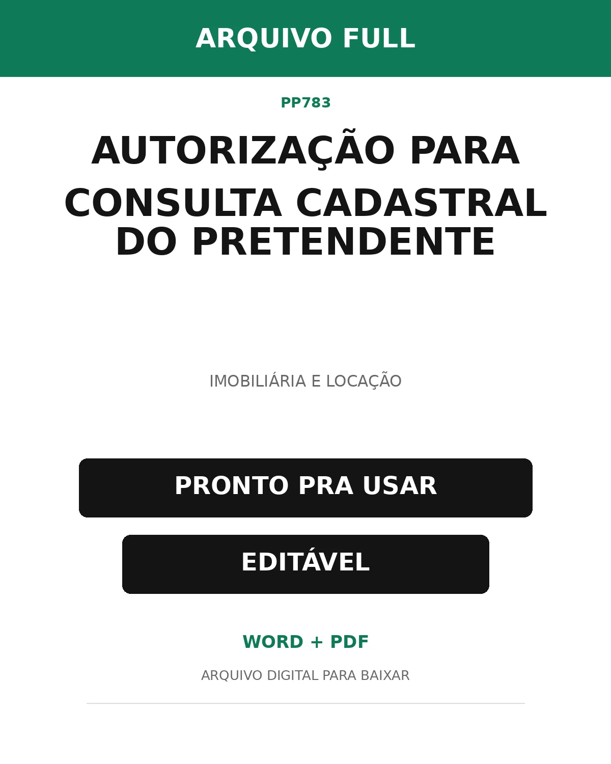 Baixar Autorização para Consulta Cadastral do Pretendente Online – Word e PDF