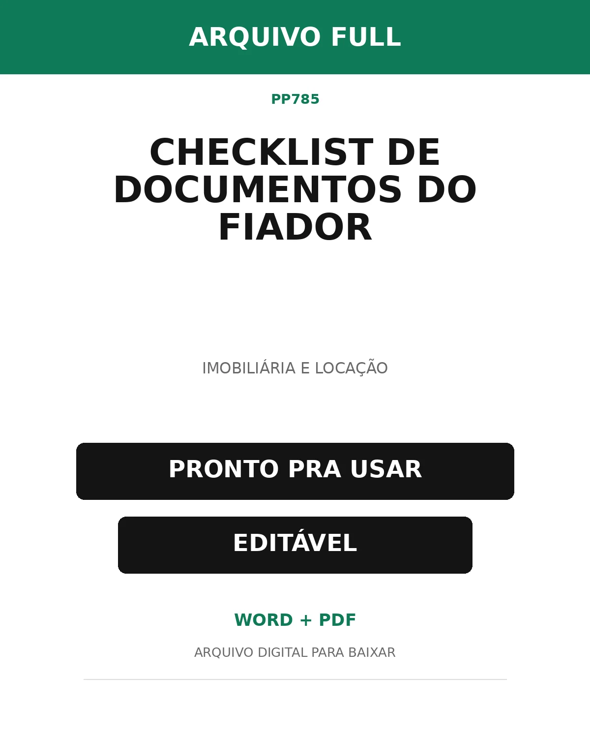 Baixar Checklist de Documentos do Fiador Online – Word e PDF